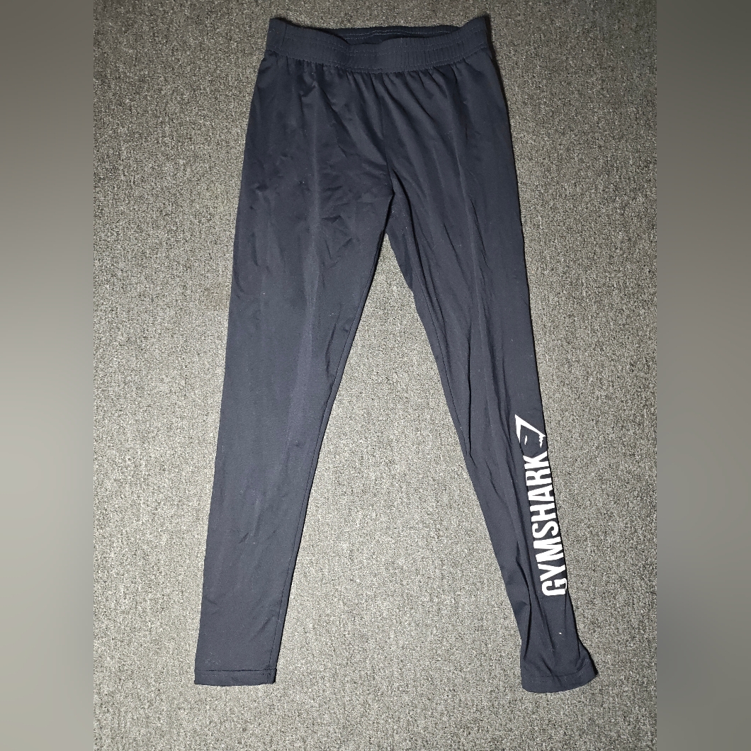Gymshark All Black Core Leggings Ladies Womens Small Mid Rise Missing Tag
